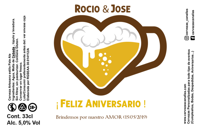 Personalizada Aniversario - Amarillo