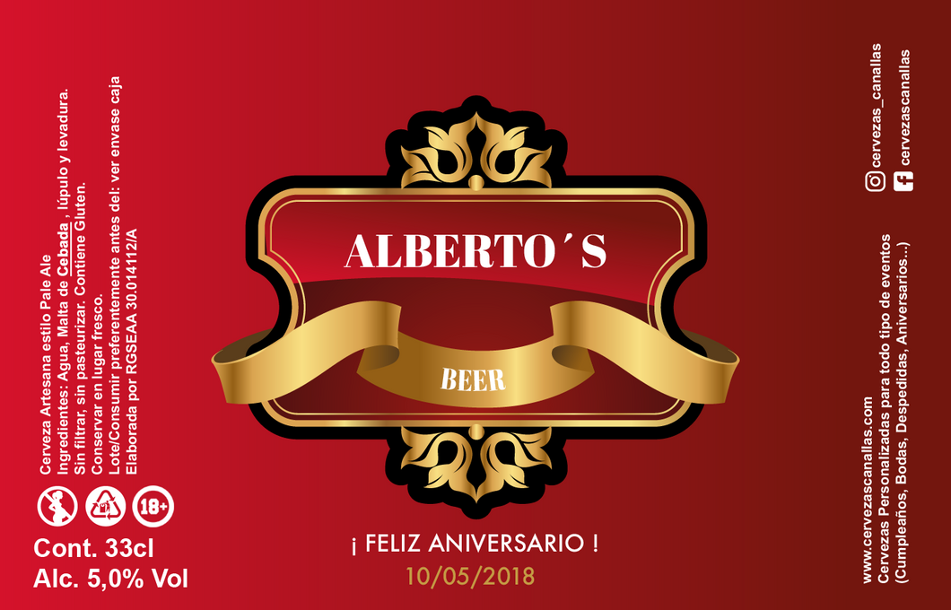 Personalizada Aniversario - Red