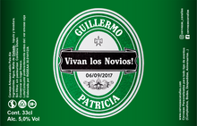 Cargar imagen en el visor de la galería, Cerveza Personalizada Bodas - Cerveza Verde