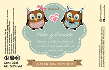 Cargar imagen en el visor de la galería, Cerveza Personalizada Bodas - Búhos