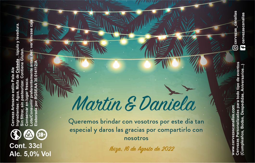 Cerveza Personalizada Bodas - Summer