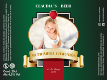 Cargar imagen en el visor de la galería, Cerveza Personalizada Comunión - Green