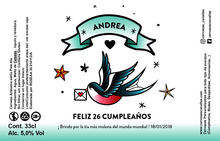 Cargar imagen en el visor de la galería, Cerveza Personalizada Cumpleaños - Bird Tattoo 2