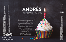 Cargar imagen en el visor de la galería, Cerveza Personalizada Cumpleaños - Vela