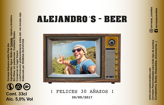 Cerveza Personalizada Cumpleaños - Tele