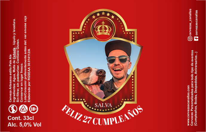 Cerveza Personalizada Cumpleaños - King