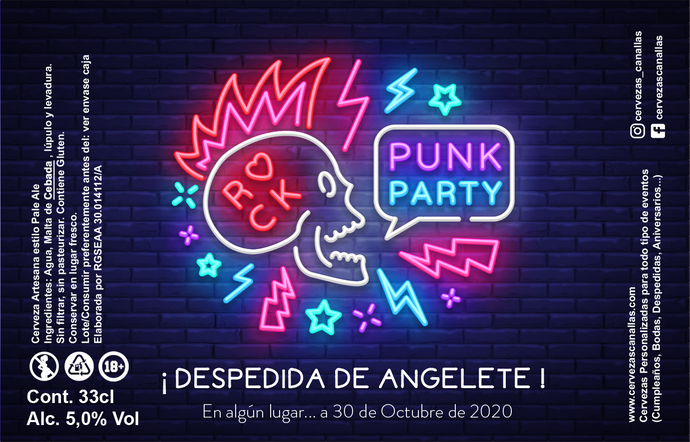 Cerveza Personalizada Despedida - Punk