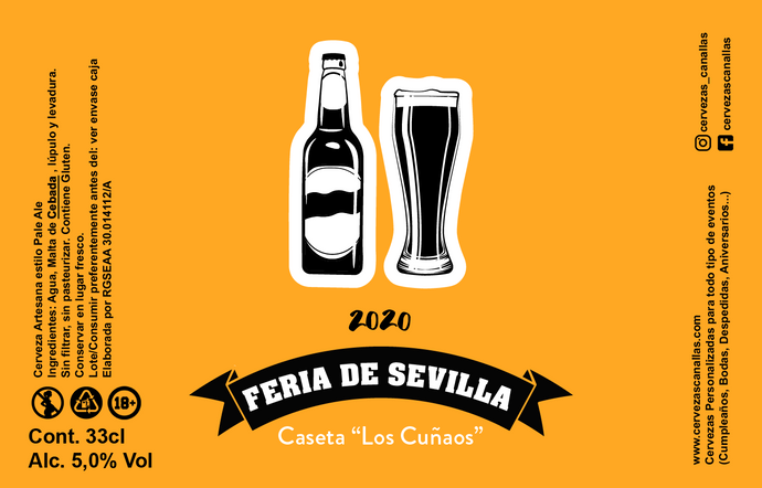 Cerveza Personalizada Fiestas Populares - Old Card