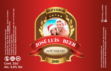 Cargar imagen en el visor de la galería, Cerveza Personalizada Navidad - Vintage