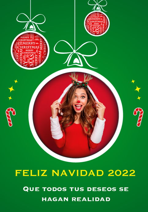 Vino Personalizado Navidad - Bolas Navidad