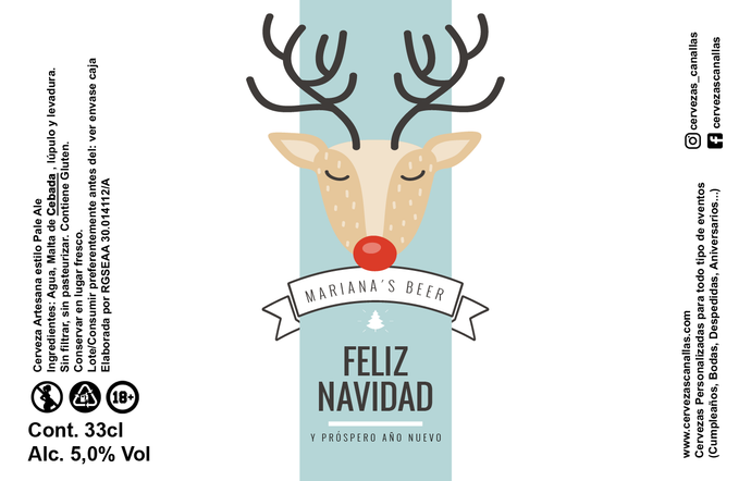 Cerveza Personalizada Navidad - Cervatillo