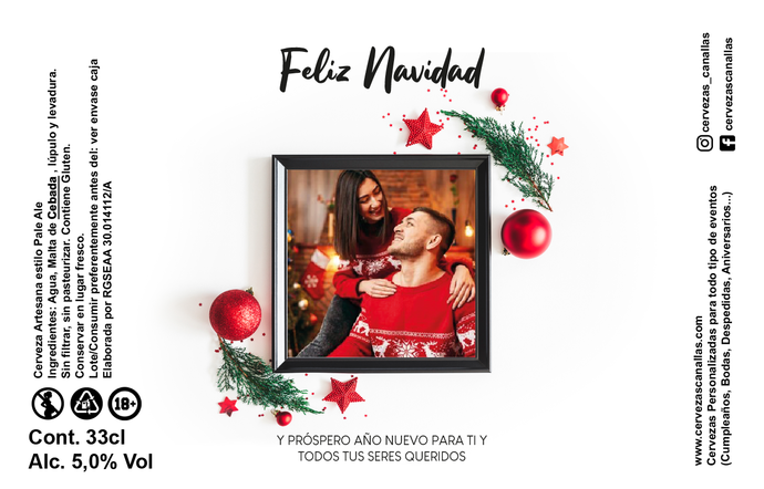 Cerveza Personalizada Navidad - NaviLove