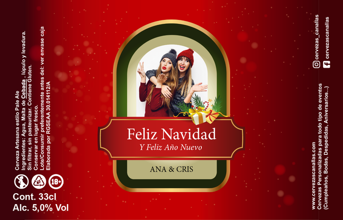 Cerveza Personalizada Navidad - Gift