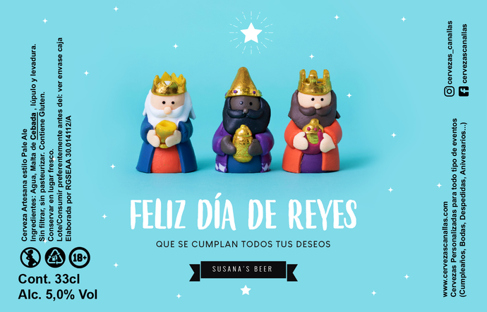 Cerveza Personalizada Navidad - Reyes1