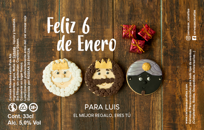 Cerveza Personalizada Navidad - Reyes2