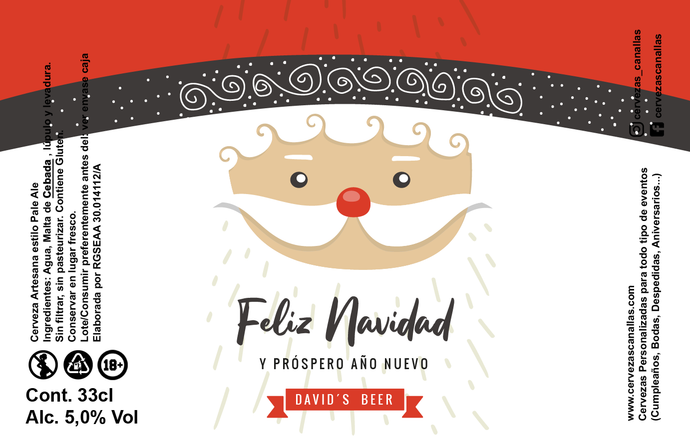 Cerveza Personalizada Navidad - Noel