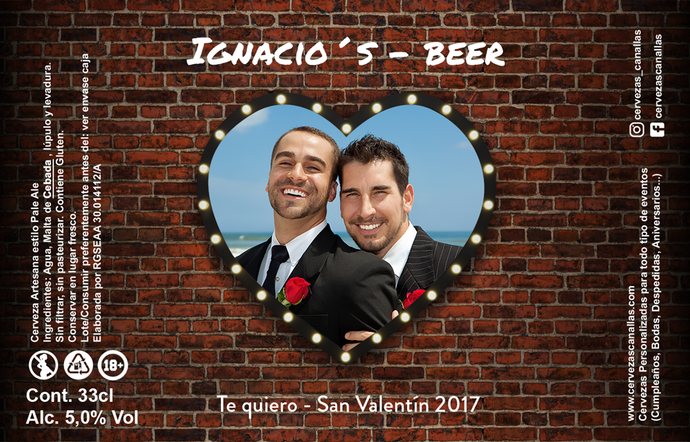 Cerveza Personalizada San Valentín - Bricks