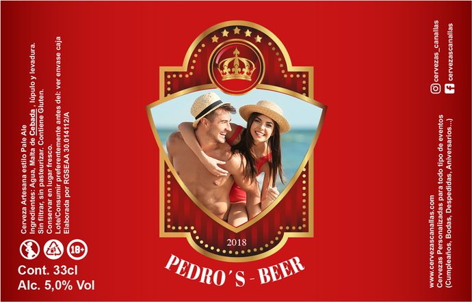 Cerveza Personalizada San Valentín - King