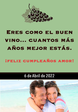 Cargar imagen en el visor de la galería, Vino Personalizado Cumpleaños - Racimo