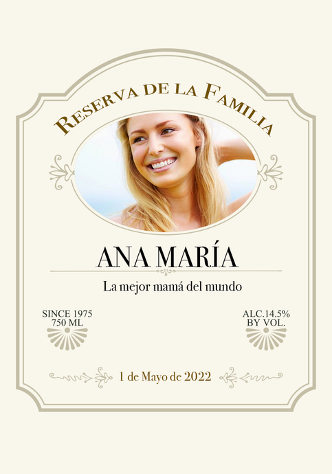 Vino Personalizado Día de la Madre - Vendimia