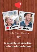 Cargar imagen en el visor de la galería, Vino Personalizado San Valentín - Polaroid