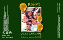 Cargar imagen en el visor de la galería, Cerveza Personalizada Cumpleaños - Balloons