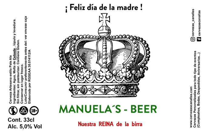 Cerveza Personalizada día Madre - King