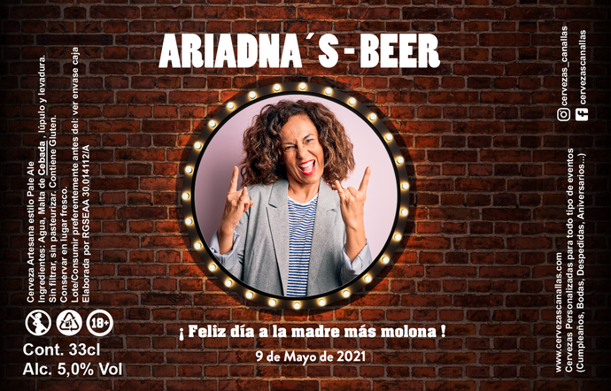 Cerveza Personalizada día Madre - Ladrillos