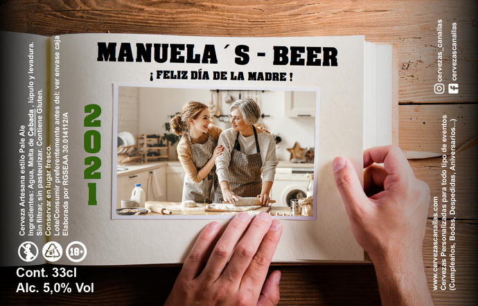 Cerveza Personalizada día Madre - Book