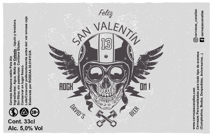 Cerveza Personalizada San Valentín - Calavera