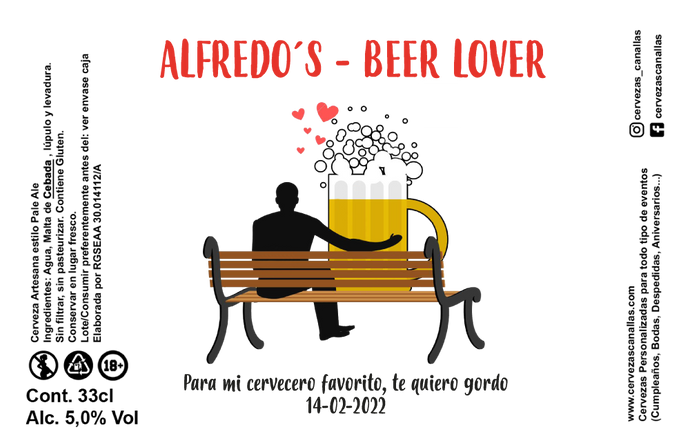 Cerveza Personalizada San Valentín - BeerLover